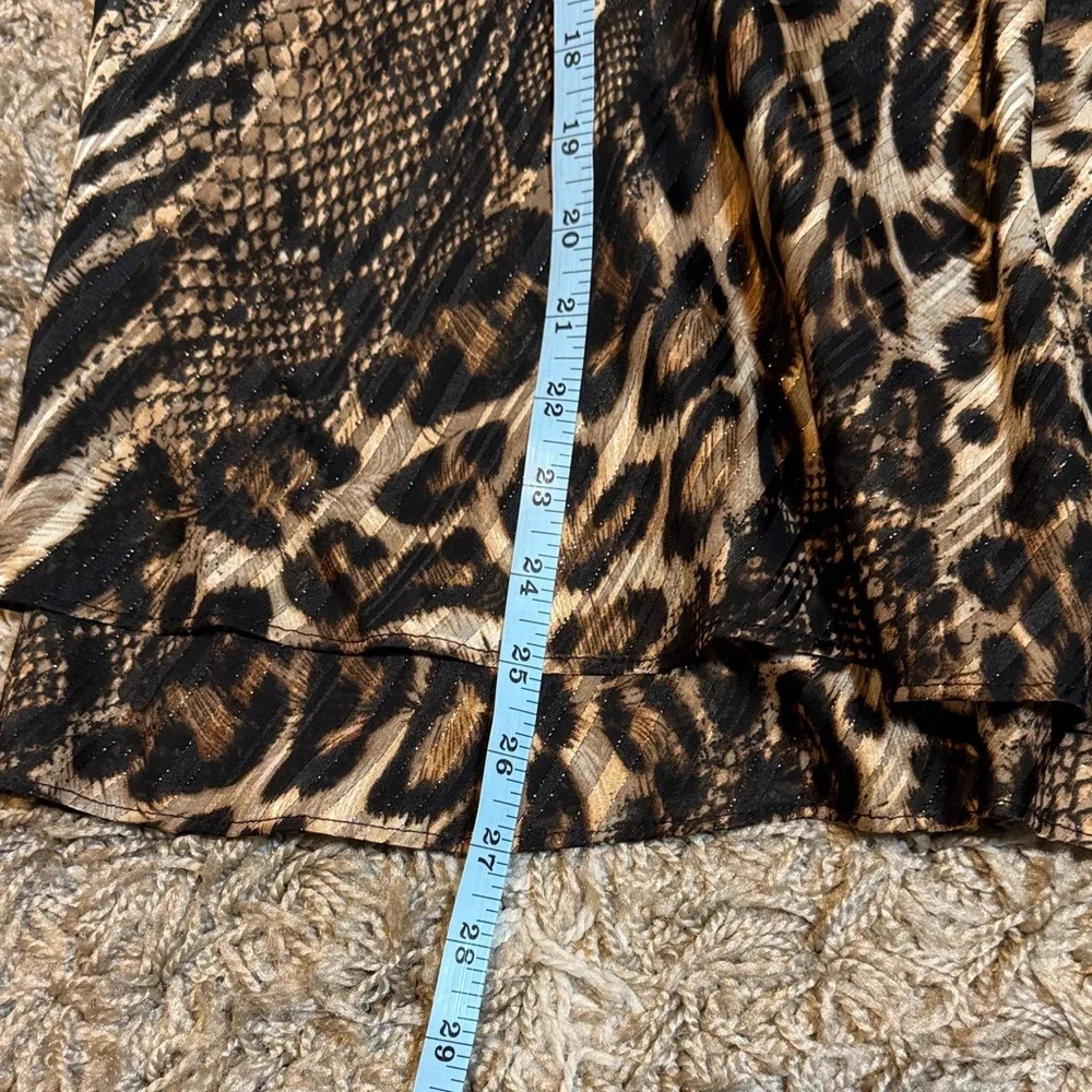 NWT Frank Lyman Tiered Leopard Print Sleeveless Blouse size 18 - Picture 10 of 13
